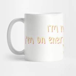 I'm not lazy I'm on energy saving mode. Funny Hand Drawn Quote Digital Illustration Mug